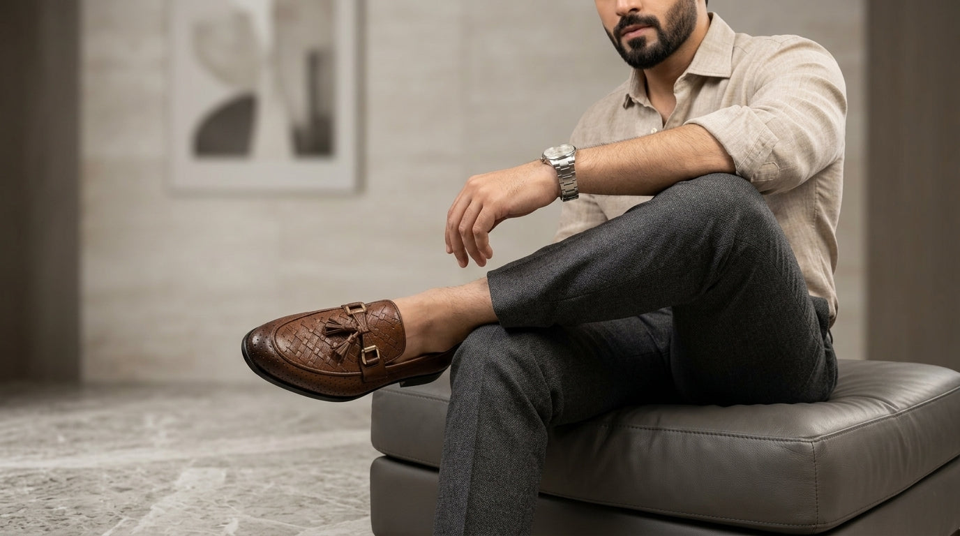 Tan Textured Loafer